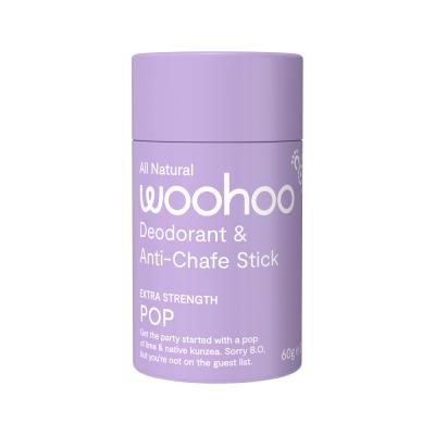 Woohoo Deodorant & Anti-Chafe Stick Pop (Extra Strength) 60g